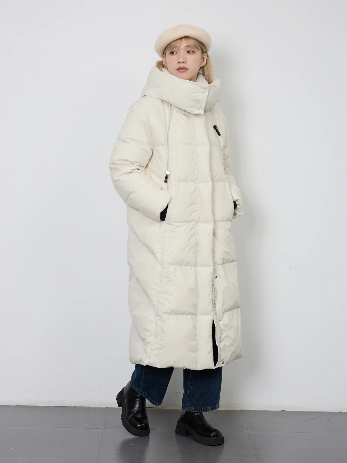 Annuus Winter Women's Long down Jaet Detachable Hood Slimming 90% White Du Feather Thiened Coat Commute Sle
Annuus Winter Women's Long down Jaet Detachable Hood Slimming 90% White Du Feather Thiened Coat Commute Sle