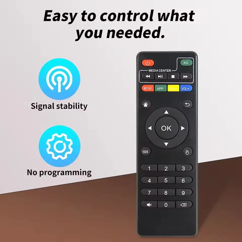 ZLRLMHY X96Q Universal Remote Control, suitable for MXQ Pro 4K, T95M, T95N, T95X, MX9, H96, H96 Pro+Android TV Box, KODI Box
ZLRLMHY X96Q Universal Remote Control, suitable for MXQ Pro 4K, T95M, T95N, T95X, MX9, H96, H96 Pro+Android TV Box, KODI Box
