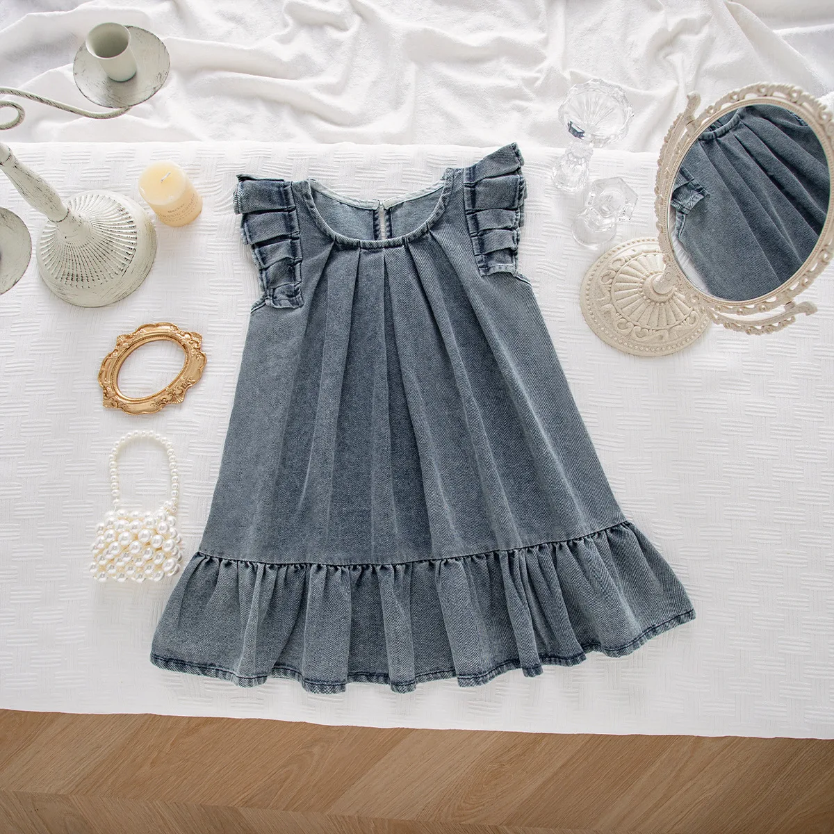 2026 Summer New Girls Flying Sleeve Denim Dress Children Princess Dress Baby Girl Cute Ruffle Dress Kids Toddler Clothes
2026 Summer New Girls Flying Sleeve Denim Dress Children Princess Dress Baby Girl Cute Ruffle Dress Kids Toddler Clothes
