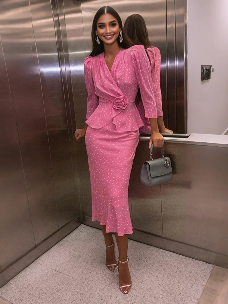 Tossy Floral Fashion 2 Piece-Set Long Skirt Women Lace-Up Printed V-Neck Contrast Commute Elegant Outfits Female Maxi Skirt Sets
Tossy Floral Fashion 2 Piece-Set Long Skirt Women Lace-Up Printed V-Neck Contrast Commute Elegant Outfits Female Maxi Skirt Sets