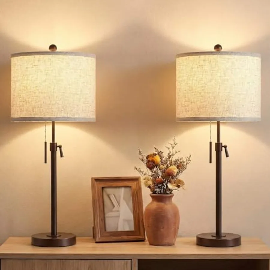 Table Lamps Set of 2 22" to 30" Adjustable Nightstand Lamps for Bedroom Dimmable End Table Lamps for Living Room Console Entry
Table Lamps Set of 2 22" to 30" Adjustable Nightstand Lamps for Bedroom Dimmable End Table Lamps for Living Room Console Entry