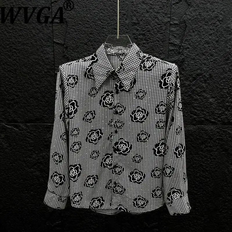 WVGA Spring Autumn New Men Printed Trendy Houndstooth Long Sleeve Shirt Stylish High-end Diamond Embellished Fit Tops Ins W23915
WVGA Spring Autumn New Men Printed Trendy Houndstooth Long Sleeve Shirt Stylish High-end Diamond Embellished Fit Tops Ins W23915