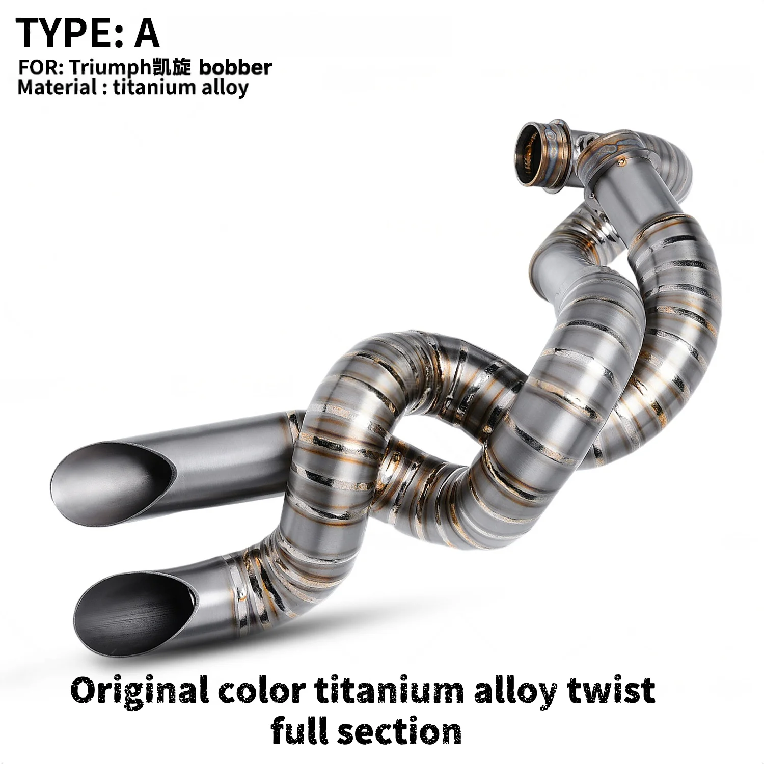 For Triumph BOBBER modified full exhaust pipe, the sound is deep, rich and powerful
For Triumph BOBBER modified full exhaust pipe, the sound is deep, rich and powerful
