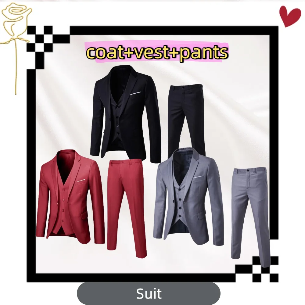 Комплект свадебного костюма для жениха — мужской формальный смокинг из трех частей премиум-класса черного цвета
Комплект свадебного костюма для жениха — мужской формальный смокинг из трех частей премиум-класса черного цвета