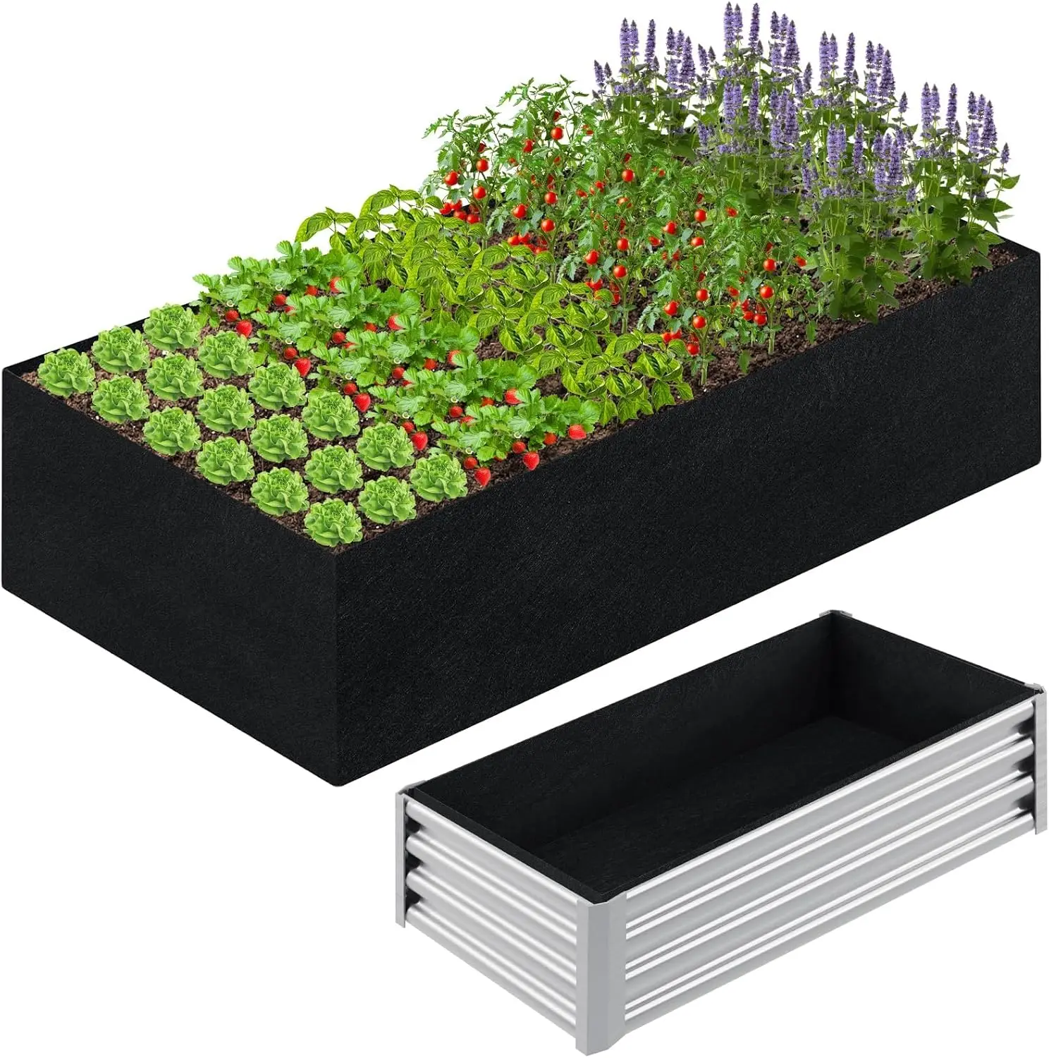 6x3x2ft Fabric Raised Garden Bed liner for Planter Raised Beds, Garden Grow Bed Bags to Grow Vegetables, Flowers, Fruits
6x3x2ft Fabric Raised Garden Bed liner for Planter Raised Beds, Garden Grow Bed Bags to Grow Vegetables, Flowers, Fruits