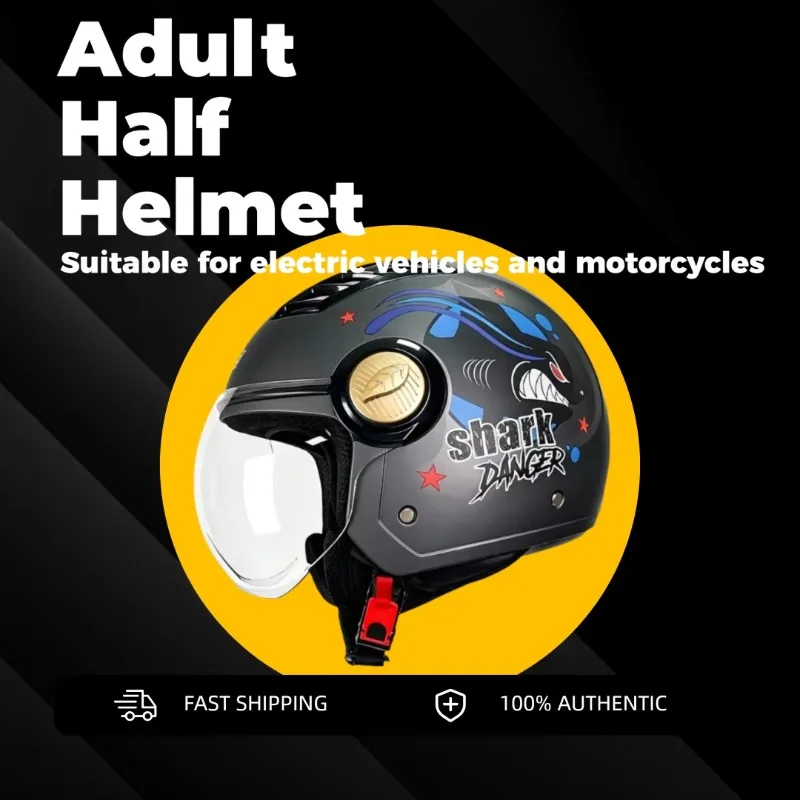 QIKE Electric Vehicle Half Helmet for Men and Women, Stylish 3/4 Motorcycle Helmet, Warm Winter Safety Crash Helmet
QIKE Electric Vehicle Half Helmet for Men and Women, Stylish 3/4 Motorcycle Helmet, Warm Winter Safety Crash Helmet