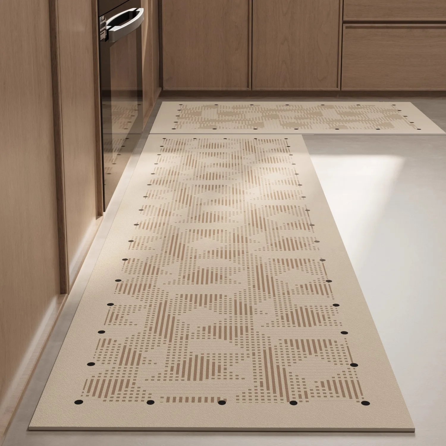 Kitchen Carpet Non-slip Oil-proof Waterproof Floor Mat Minimalist Line Textured Leather Rug Long Strip Home Decoration Foot Mats
Kitchen Carpet Non-slip Oil-proof Waterproof Floor Mat Minimalist Line Textured Leather Rug Long Strip Home Decoration Foot Mats