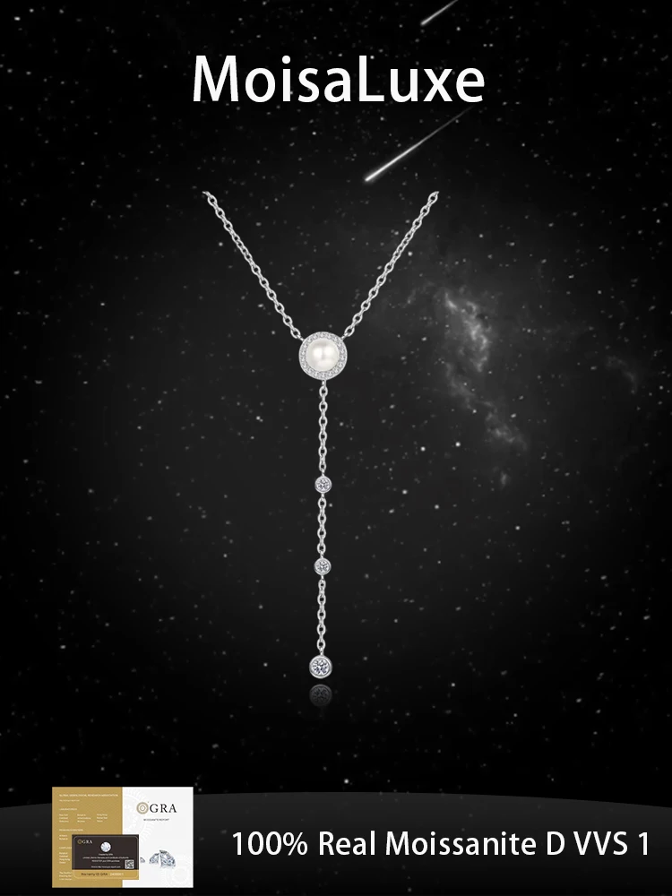 MoisaLuxe Official Store Moissanite Plata Sterling 925 Silver Fashion Pearl Neck Chain Necklace Jewelry for Women Clavicle Chain
MoisaLuxe Official Store Moissanite Plata Sterling 925 Silver Fashion Pearl Neck Chain Necklace Jewelry for Women Clavicle Chain