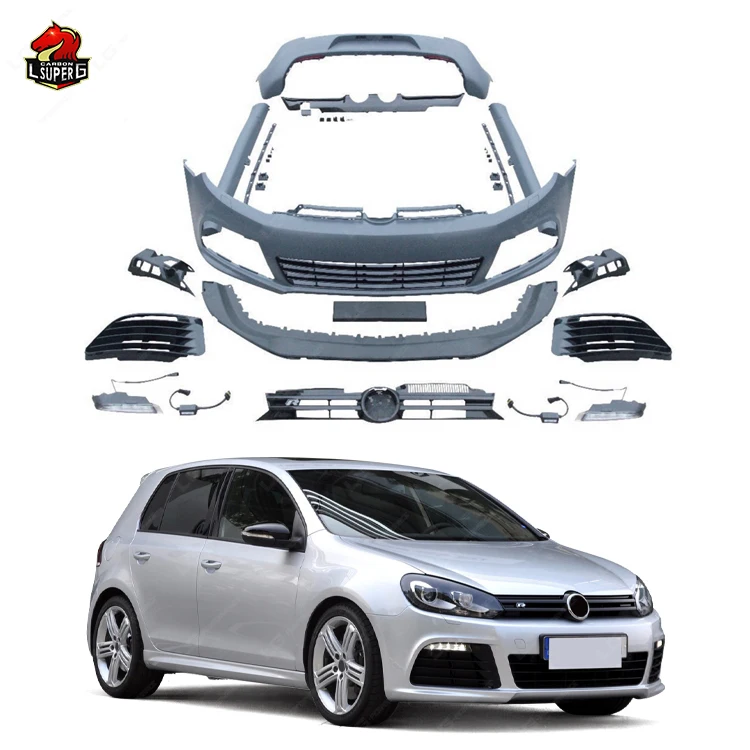 R20 Style Body Kit for Volkswagen Golf 6 Modification PP Material with Front Bumper Grill Side Skirts Rear Bumper Diffuser
R20 Style Body Kit for Volkswagen Golf 6 Modification PP Material with Front Bumper Grill Side Skirts Rear Bumper Diffuser
