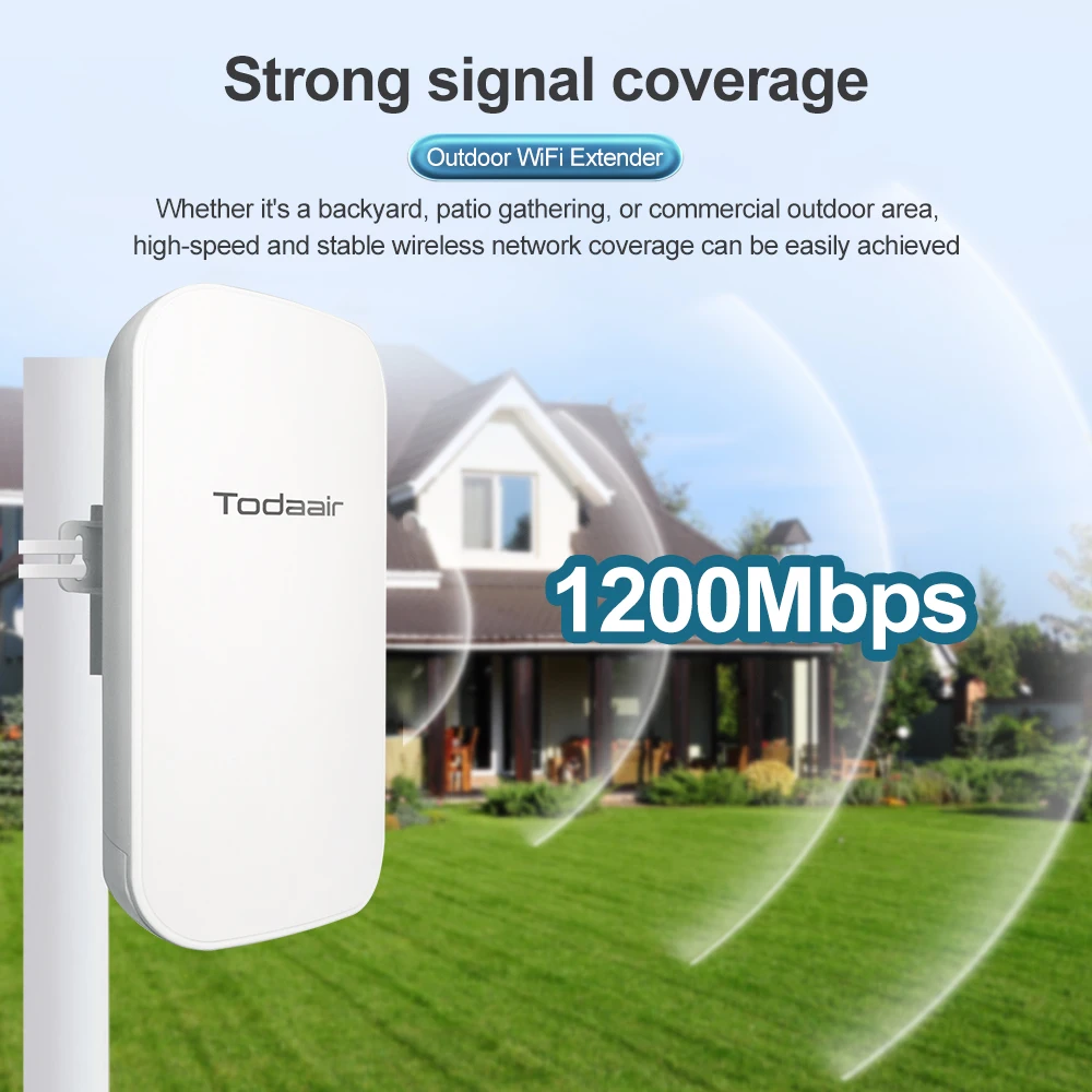 Todaair AC1200 Открытый водонепроницаемый двухдиапазонный повторитель сигнала Wi-Fi с беспроводным покрытием при least 300 футов расширенный диапазон сигнала
Todaair AC1200 Открытый водонепроницаемый двухдиапазонный повторитель сигнала Wi-Fi с беспроводным покрытием при least 300 футов расширенный диапазон сигнала