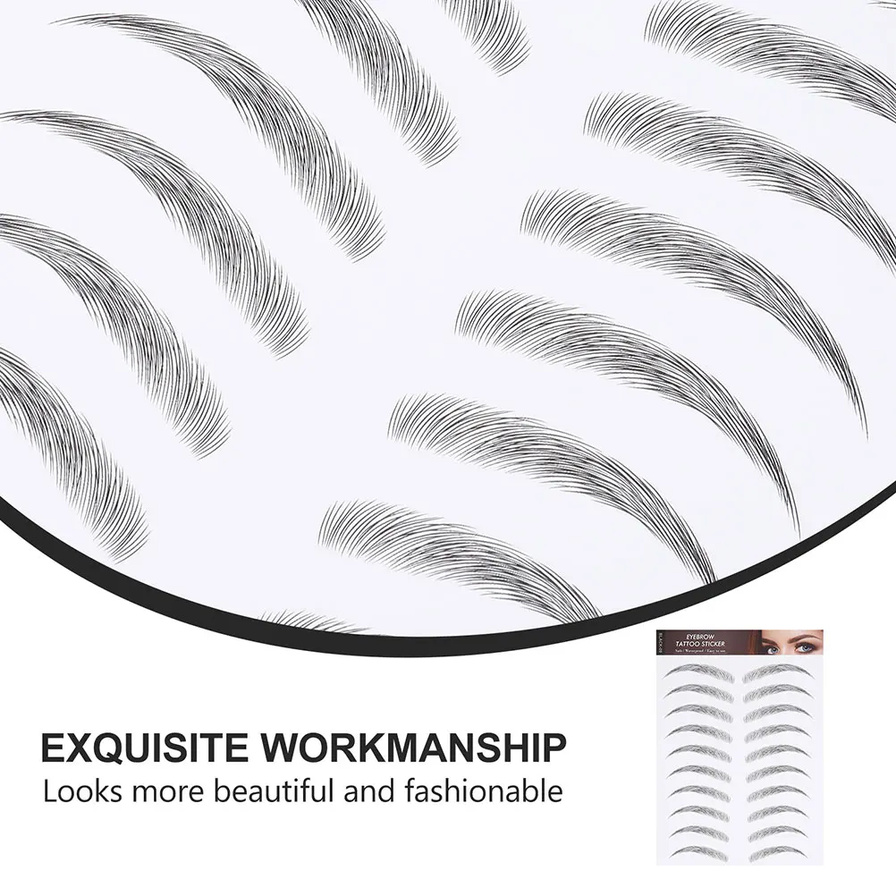 Waterproof Eyebrow Stickers 3 Sheets Artificial Eyebrows Transfer Black Fake Long Lasting Temporary Makeup Solution
Waterproof Eyebrow Stickers 3 Sheets Artificial Eyebrows Transfer Black Fake Long Lasting Temporary Makeup Solution