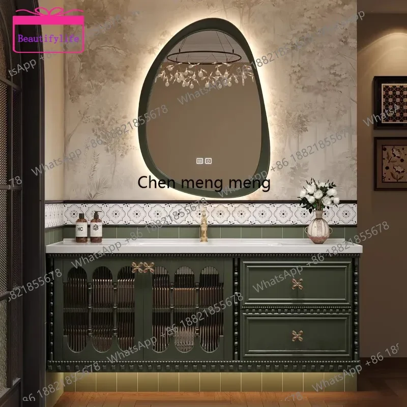 YL European Drawers Bathroom Cabinet Sink Light Luxury Storage Bathroom Mirror Cabinet Space Saving Mobile Da Bagno Furniture
YL European Drawers Bathroom Cabinet Sink Light Luxury Storage Bathroom Mirror Cabinet Space Saving Mobile Da Bagno Furniture