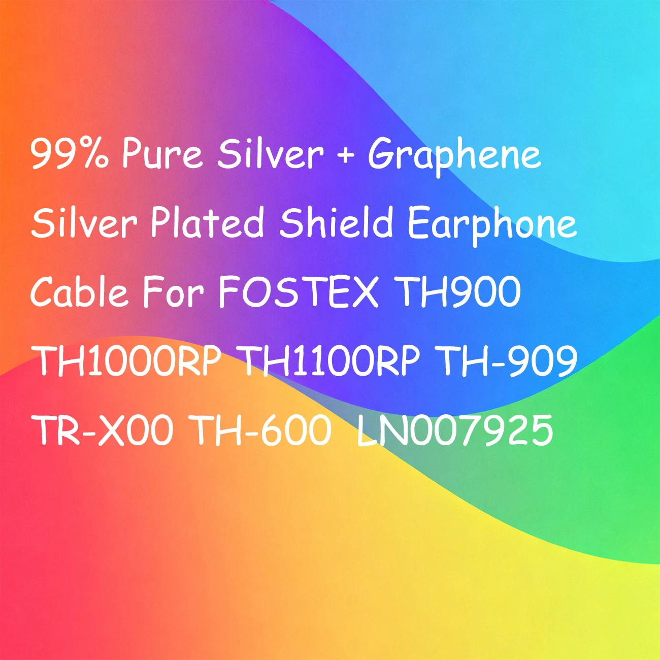 99% Pure Silver + Graphene Silver Plated Shield Earphone Cable For FOSTEX TH900 TH1000RP TH1100RP TH-909 TR-X00 TH-600 LN007925
99% Pure Silver + Graphene Silver Plated Shield Earphone Cable For FOSTEX TH900 TH1000RP TH1100RP TH-909 TR-X00 TH-600 LN007925