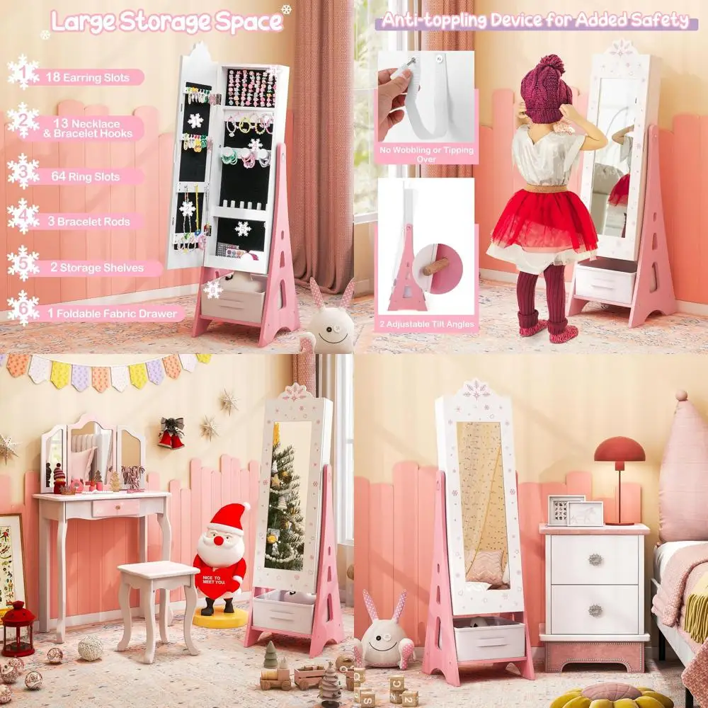 Детский туалетный столик с зеркалом, стулом и местом для хранения для девичьей спальни, в белом цвете с принтом «Озеро»
Детский туалетный столик с зеркалом, стулом и местом для хранения для девичьей спальни, в белом цвете с принтом «Озеро»