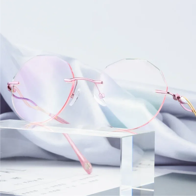 -100 -125 -150 Frameless Glasses Optical Myopia Custom Women's Glasses Retro Frameless Diamond Rimmed Prescription Custom
-100 -125 -150 Frameless Glasses Optical Myopia Custom Women's Glasses Retro Frameless Diamond Rimmed Prescription Custom