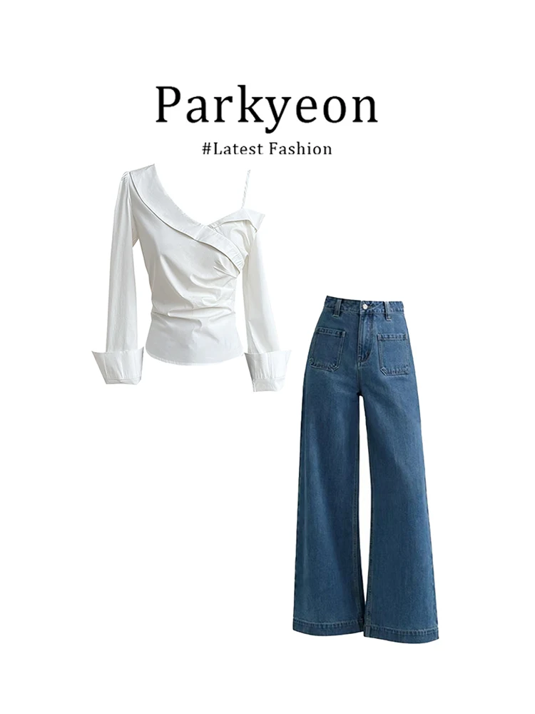 Elegant Parkyeon French Style Long Sleeve Shoulder Bared Women's Shirt Slimming Top Waist Cinched Spring 2026 New Arrival
Elegant Parkyeon French Style Long Sleeve Shoulder Bared Women's Shirt Slimming Top Waist Cinched Spring 2026 New Arrival