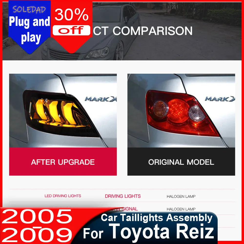 Car Taillights For Toyota Mark X Reiz 2005-2009 Car Light Full LED Lighting DRL Rear Fashion Assembly Turn Signal Accessories
Car Taillights For Toyota Mark X Reiz 2005-2009 Car Light Full LED Lighting DRL Rear Fashion Assembly Turn Signal Accessories