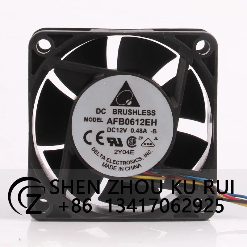 AFB0612EH Case Cooling Fan Delta 48V DC12V 0.48A 60X60X25mm 6025 6CM PWM Temperature Control Speed Control Axial Fan
AFB0612EH Case Cooling Fan Delta 48V DC12V 0.48A 60X60X25mm 6025 6CM PWM Temperature Control Speed Control Axial Fan