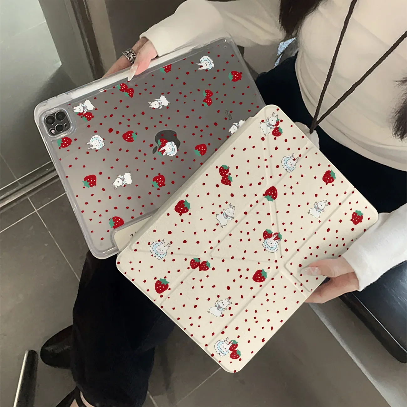 Strawberry Bunny Rabbit Y2K Tablet Case For iPad Pro 11 13 M2 M4 M3 10.2 5/6th 7/8/9/10/11th Mini 6 7 Air 3 4 5 6 Stand Cover
Strawberry Bunny Rabbit Y2K Tablet Case For iPad Pro 11 13 M2 M4 M3 10.2 5/6th 7/8/9/10/11th Mini 6 7 Air 3 4 5 6 Stand Cover