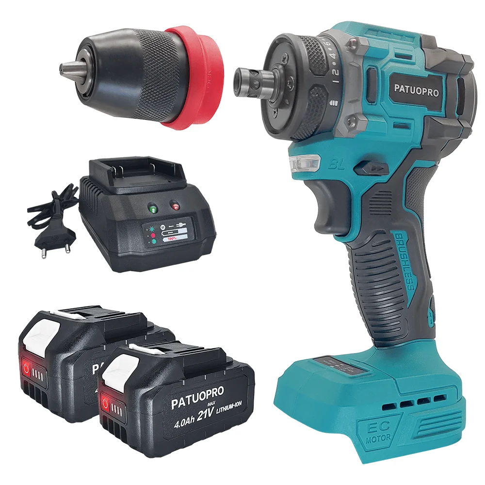 2 In 1 Cordless Electric Drill 10MM Chuck Brushless Screwdriver Rechargeable Driver Handheld Power Tool For Makita 18V Battery
2 In 1 Cordless Electric Drill 10MM Chuck Brushless Screwdriver Rechargeable Driver Handheld Power Tool For Makita 18V Battery