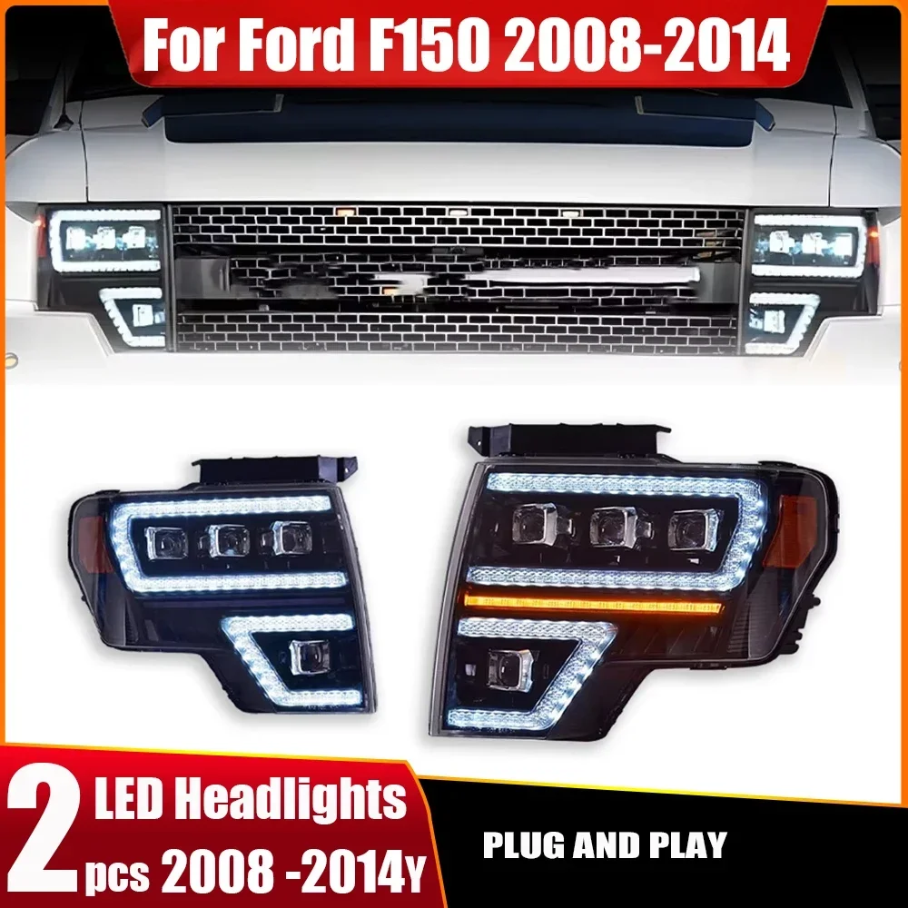 Car LED Lights Front Lamps Headlights Assembly For Ford F150 2009 2010 2011 2012 2013 2014 DRL Start-up Animation Running Light
Car LED Lights Front Lamps Headlights Assembly For Ford F150 2009 2010 2011 2012 2013 2014 DRL Start-up Animation Running Light