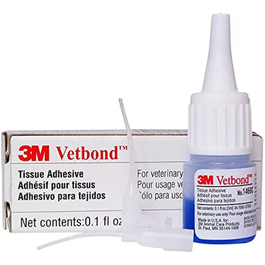 Vetbond Tissue Adhesive 0.1 oz 3 mL Fast-Acting Veterinary Wound Glue for Pets Surgical-Grade Skin Adhesive Sealant with Blue T
Vetbond Tissue Adhesive 0.1 oz 3 mL Fast-Acting Veterinary Wound Glue for Pets Surgical-Grade Skin Adhesive Sealant with Blue T