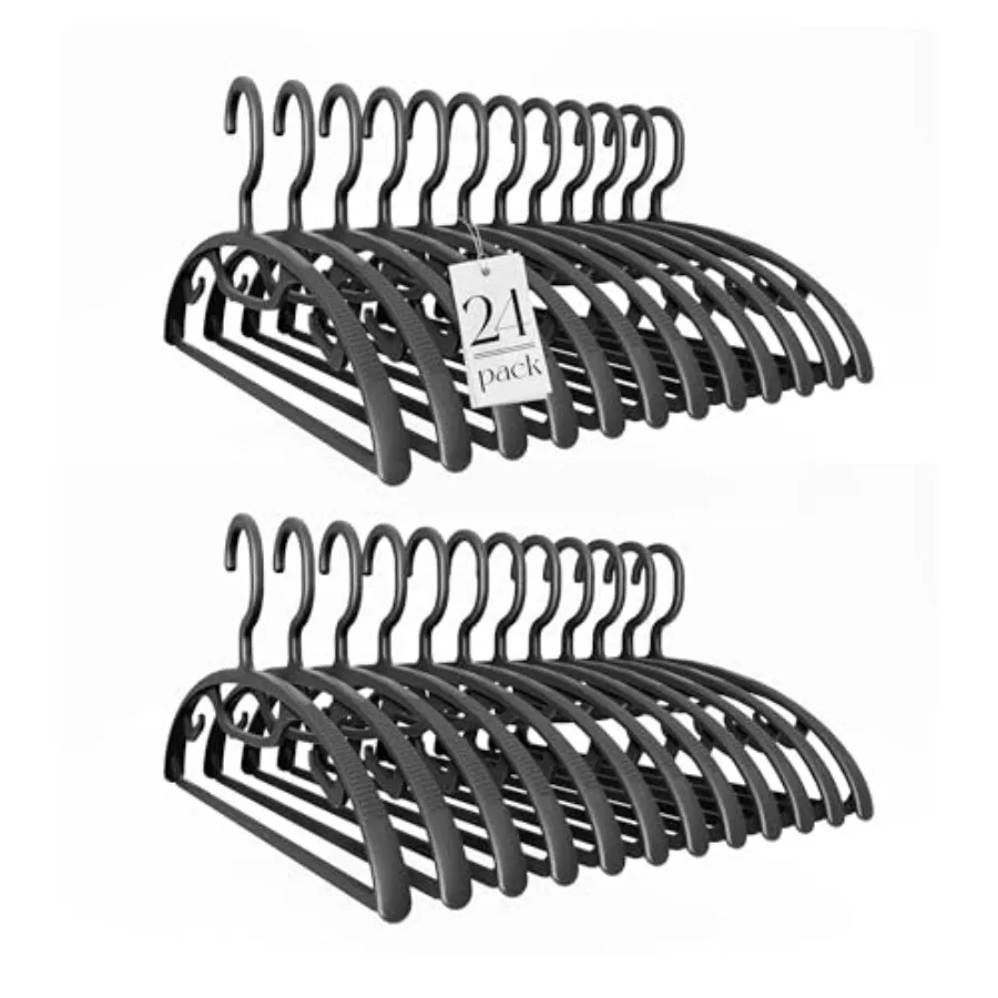 Plastic Clothes Hangers, Sweater Hangers No Shoulder Bump, Thick Heavy Duty Coat Hanger for Closet, Wide Hanger with Non-Slip H
Plastic Clothes Hangers, Sweater Hangers No Shoulder Bump, Thick Heavy Duty Coat Hanger for Closet, Wide Hanger with Non-Slip H