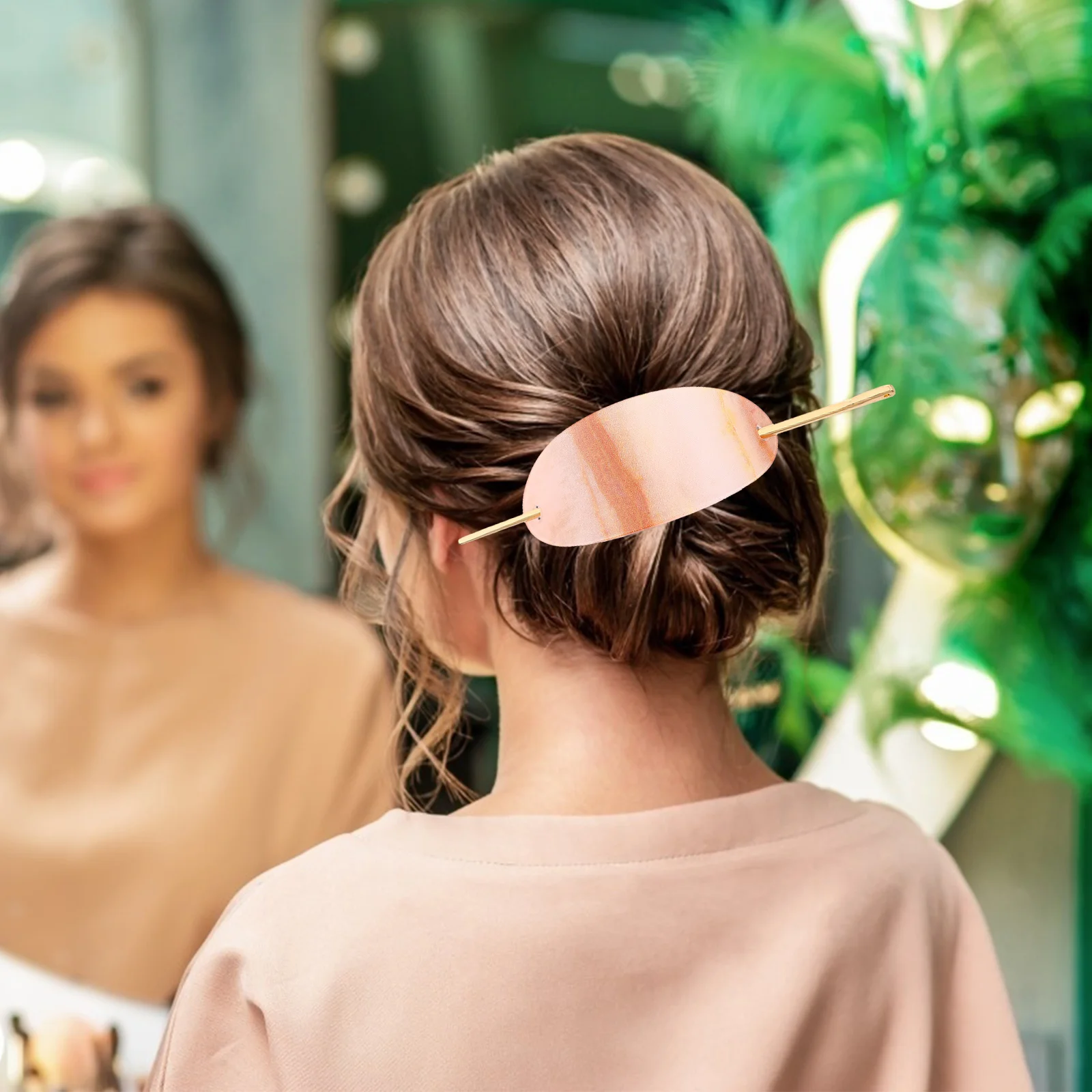 Elegant Oval Hairpin Simple French Style Zinc Alloy Clip Easy Wear Non Damage Hair nament for Wedding Banquet Daily Use Bright
Elegant Oval Hairpin Simple French Style Zinc Alloy Clip Easy Wear Non Damage Hair nament for Wedding Banquet Daily Use Bright
