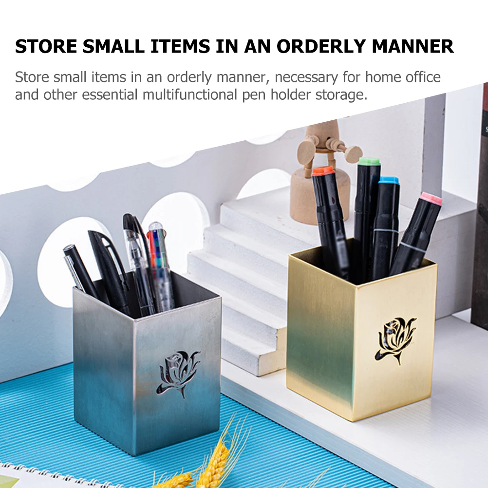 Rose Gold Holder Desk ganizer Multifunctional Stationery Container Pencil Cup Desk Stationery ganizer Stainless Steel Storage
Rose Gold Holder Desk ganizer Multifunctional Stationery Container Pencil Cup Desk Stationery ganizer Stainless Steel Storage