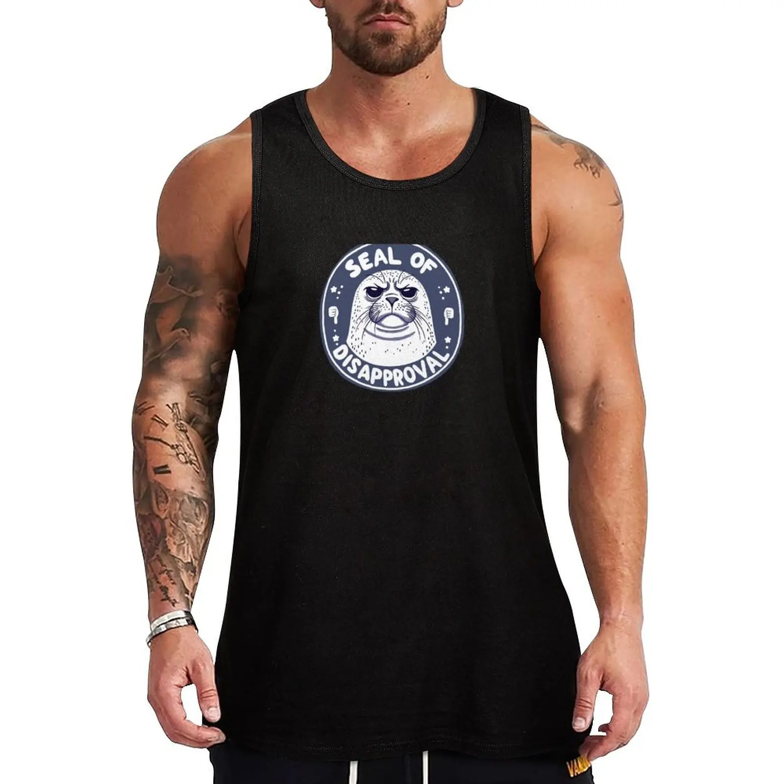 Seal of disapproval Tank Top fashion 2025 man Men's sleeveless t-shirt Sleeveless T-shirt
Seal of disapproval Tank Top fashion 2025 man Men's sleeveless t-shirt Sleeveless T-shirt