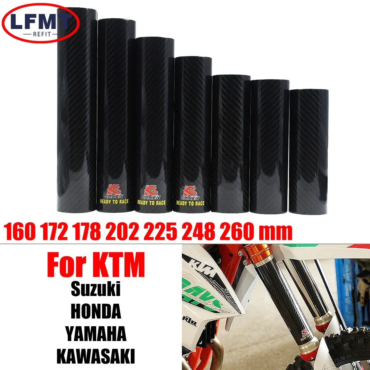 160mm 178mm 225mm 248mm 260mm Carbon Fiber Front Fork Guard Wrap Cover Motocross For KTM Honda Yamaha Kawasaki Suzuki EXC XC CRF
160mm 178mm 225mm 248mm 260mm Carbon Fiber Front Fork Guard Wrap Cover Motocross For KTM Honda Yamaha Kawasaki Suzuki EXC XC CRF