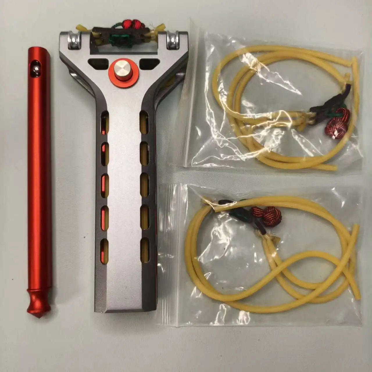 Aluminum Alloy CNC Automatic Rapid Fire Slingshot All Metal Round Rubber Band Outdoor High-precision Hunting Tool
Aluminum Alloy CNC Automatic Rapid Fire Slingshot All Metal Round Rubber Band Outdoor High-precision Hunting Tool