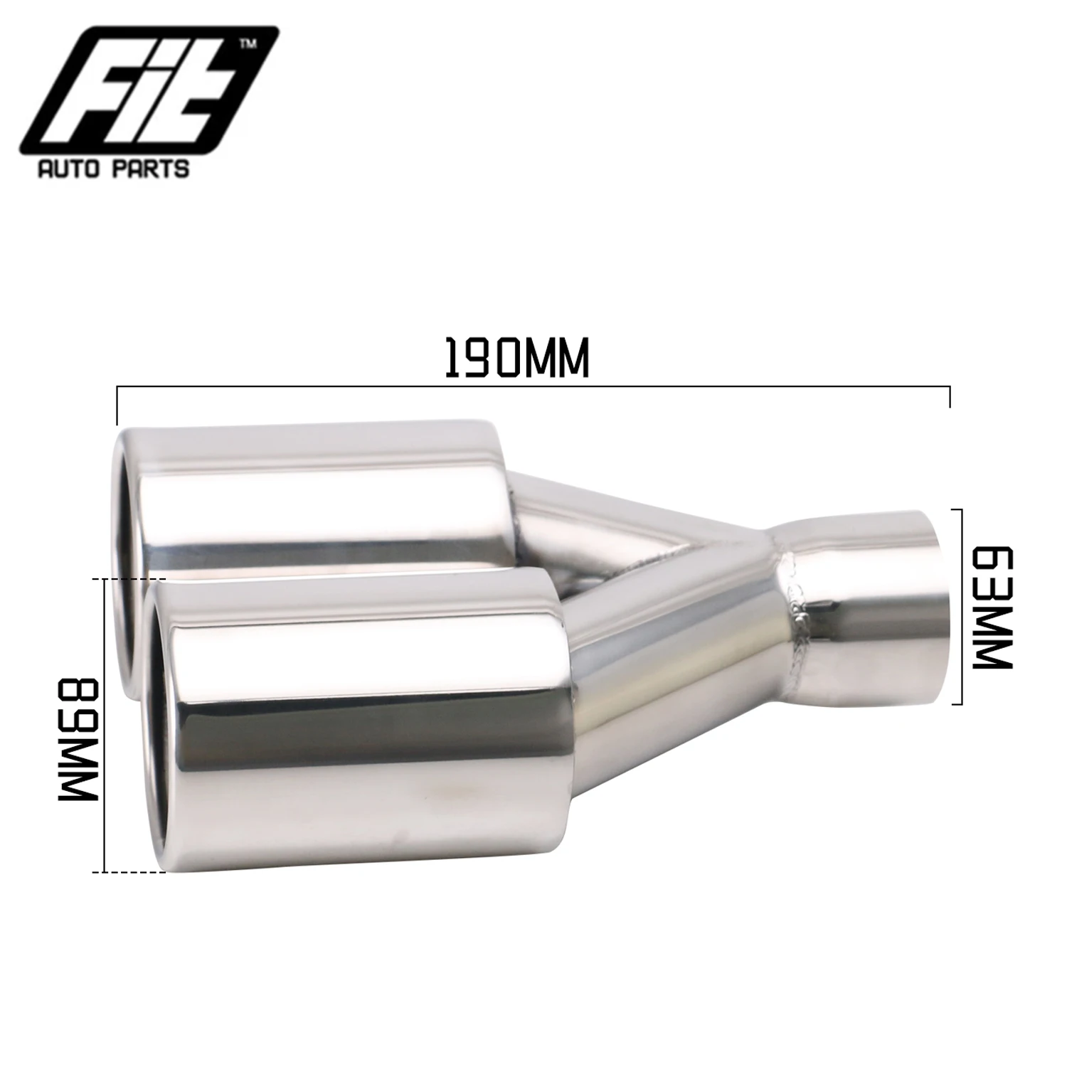 Universal Car Dual outlet Exhaust Pipe 2.5'' inlet 3'' stainless steel Exhaust muffler Tail End Tip
Universal Car Dual outlet Exhaust Pipe 2.5'' inlet 3'' stainless steel Exhaust muffler Tail End Tip
