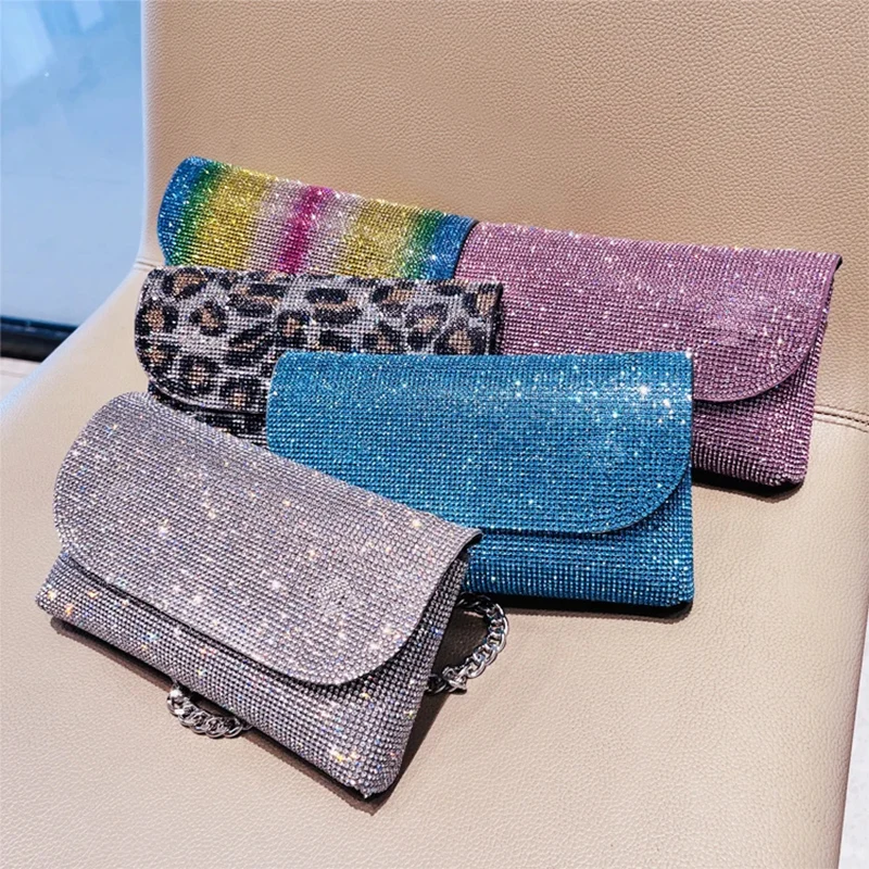Women's clutch bag with Rhinestones silver Purse on chain PU Leather evening bag Ladies Fashion Party Evening Shoulder Bag
Women's clutch bag with Rhinestones silver Purse on chain PU Leather evening bag Ladies Fashion Party Evening Shoulder Bag