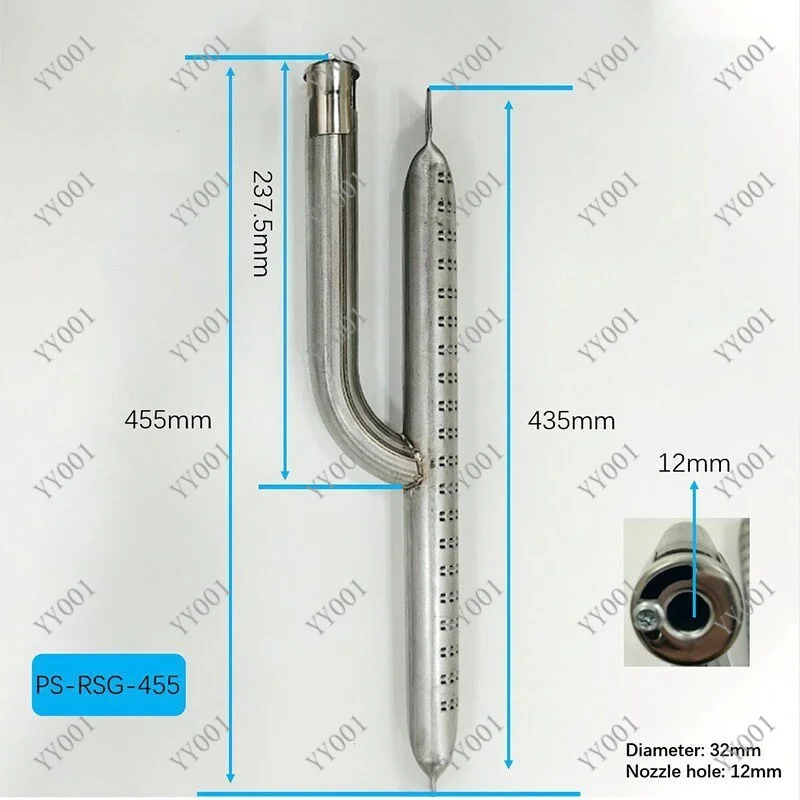 PS-RSG-455-12 Dryer Burner Tube L1=237.5mm, Hood Hole 12mm Commercial Gas Dryer Replacement Parts
PS-RSG-455-12 Dryer Burner Tube L1=237.5mm, Hood Hole 12mm Commercial Gas Dryer Replacement Parts
