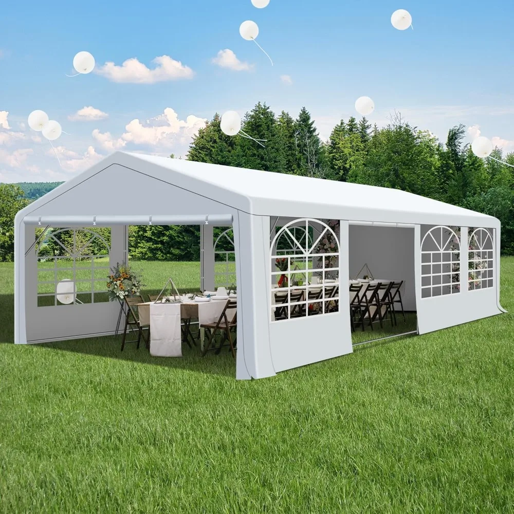 Heavy Duty Party Tent, Outdoor Large Wedding Tent with Removable Sidewalls, Event Canopy Shelter for Birthday Party,
Heavy Duty Party Tent, Outdoor Large Wedding Tent with Removable Sidewalls, Event Canopy Shelter for Birthday Party,
