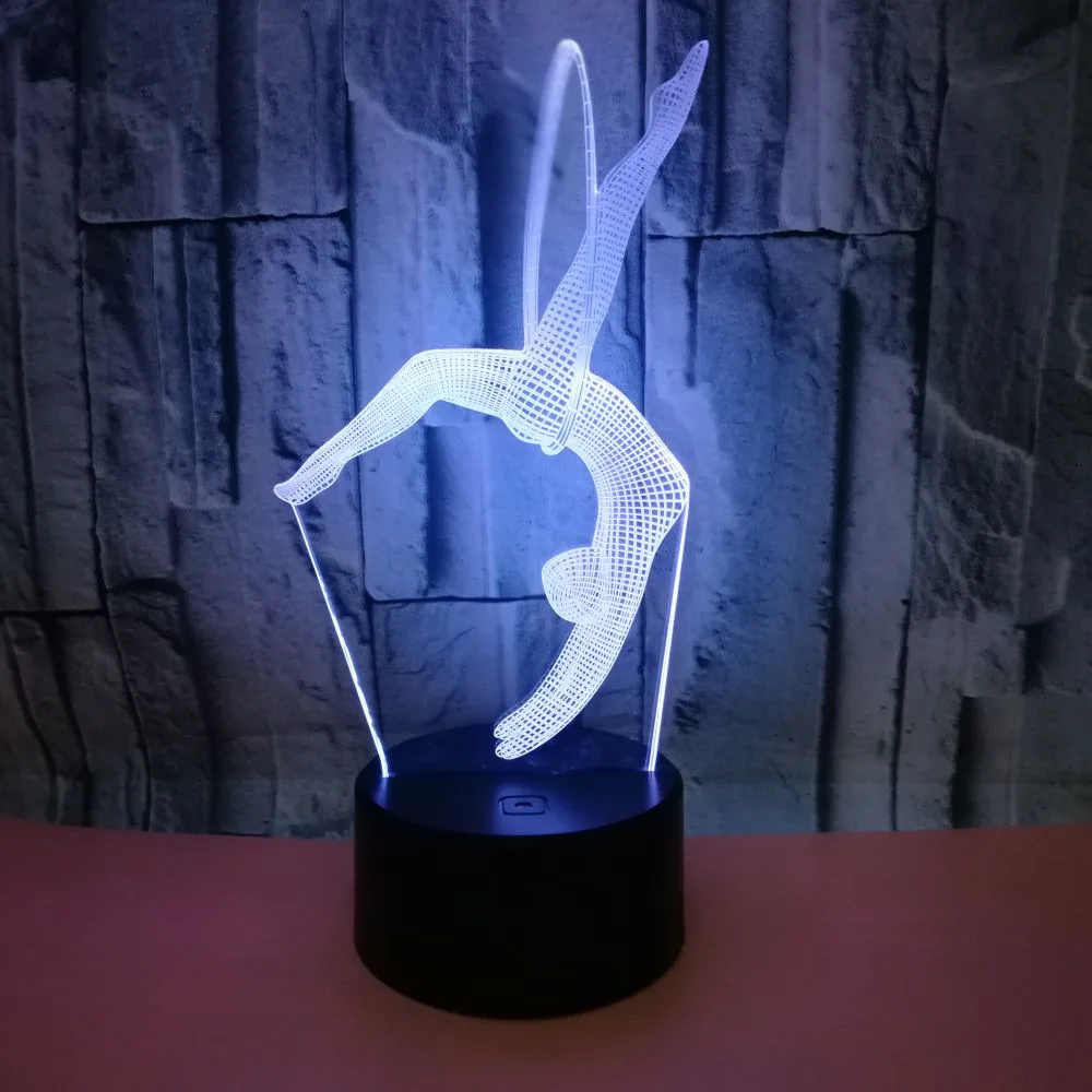 Новый гимнастический 3d ночник, подарки, креативные 3d настольные лампы для гостиной, декоративный роман, креативная сенсорная настольная лампа
Новый гимнастический 3d ночник, подарки, креативные 3d настольные лампы для гостиной, декоративный роман, креативная сенсорная настольная лампа