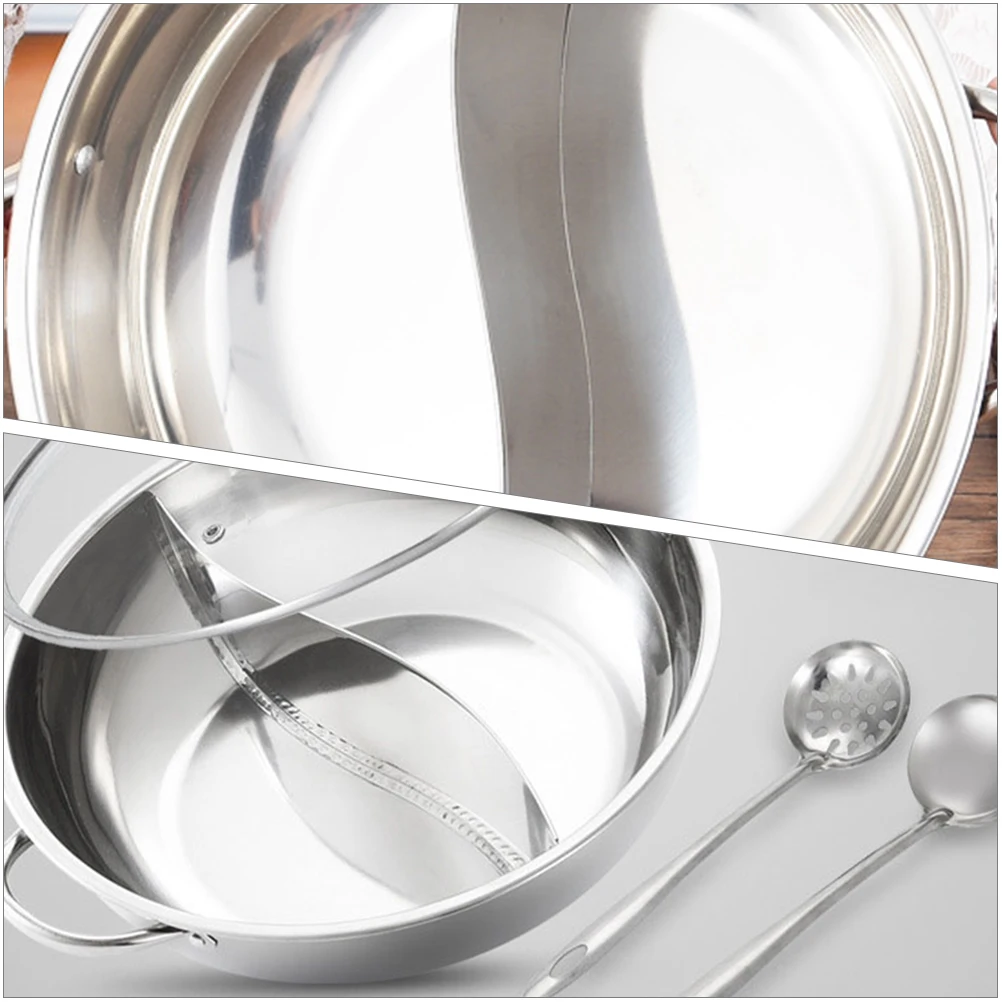 1 комплект, горячая кастрюля из нержавеющей стали, разделенная сковорода с двойным вкусом, бытовая плита для горячей кастрюли, гладкая, легко чистящаяся кухонная поставка 
1 комплект, горячая кастрюля из нержавеющей стали, разделенная сковорода с двойным вкусом, бытовая плита для горячей кастрюли, гладкая, легко чистящаяся кухонная поставка