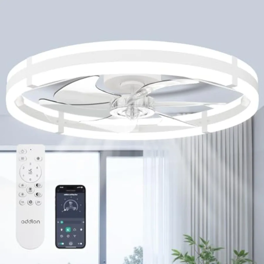 24'' ceiling fan with light for bedroom kitchen living room, white ABS plastic, white, low profile flush mount with dimmable 30
24'' ceiling fan with light for bedroom kitchen living room, white ABS plastic, white, low profile flush mount with dimmable 30