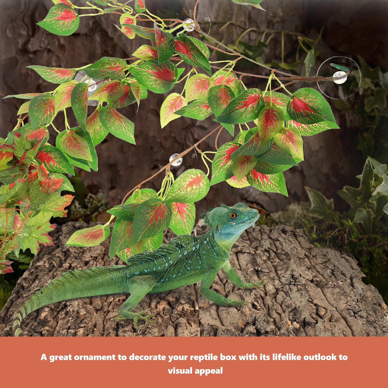 2pcs Plastic For Reptile Fake Decor Terrarium Tank Supplies Wear-Resistant Faux Plant Hanging Reptile Plant Decor 
2pcs Plastic For Reptile Fake Decor Terrarium Tank Supplies Wear-Resistant Faux Plant Hanging Reptile Plant Decor