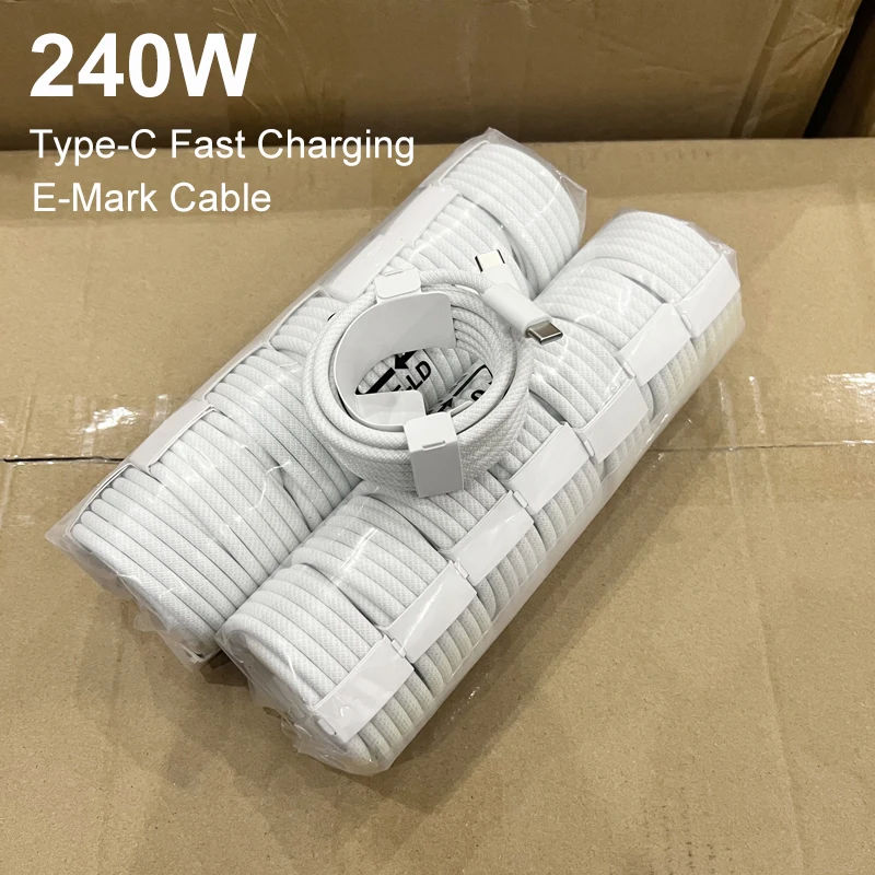 10 шт./лот, 240 Вт, USB-кабель типа C к USB C, 100 Вт PD 3,1, провод для быстрой зарядки, зарядное устройство для Macbook Pro Xiaomi Samsung ASUS, шнур для ноутбука
10 шт./лот, 240 Вт, USB-кабель типа C к USB C, 100 Вт PD 3,1, провод для быстрой зарядки, зарядное устройство для Macbook Pro Xiaomi Samsung ASUS, шнур для ноутбука