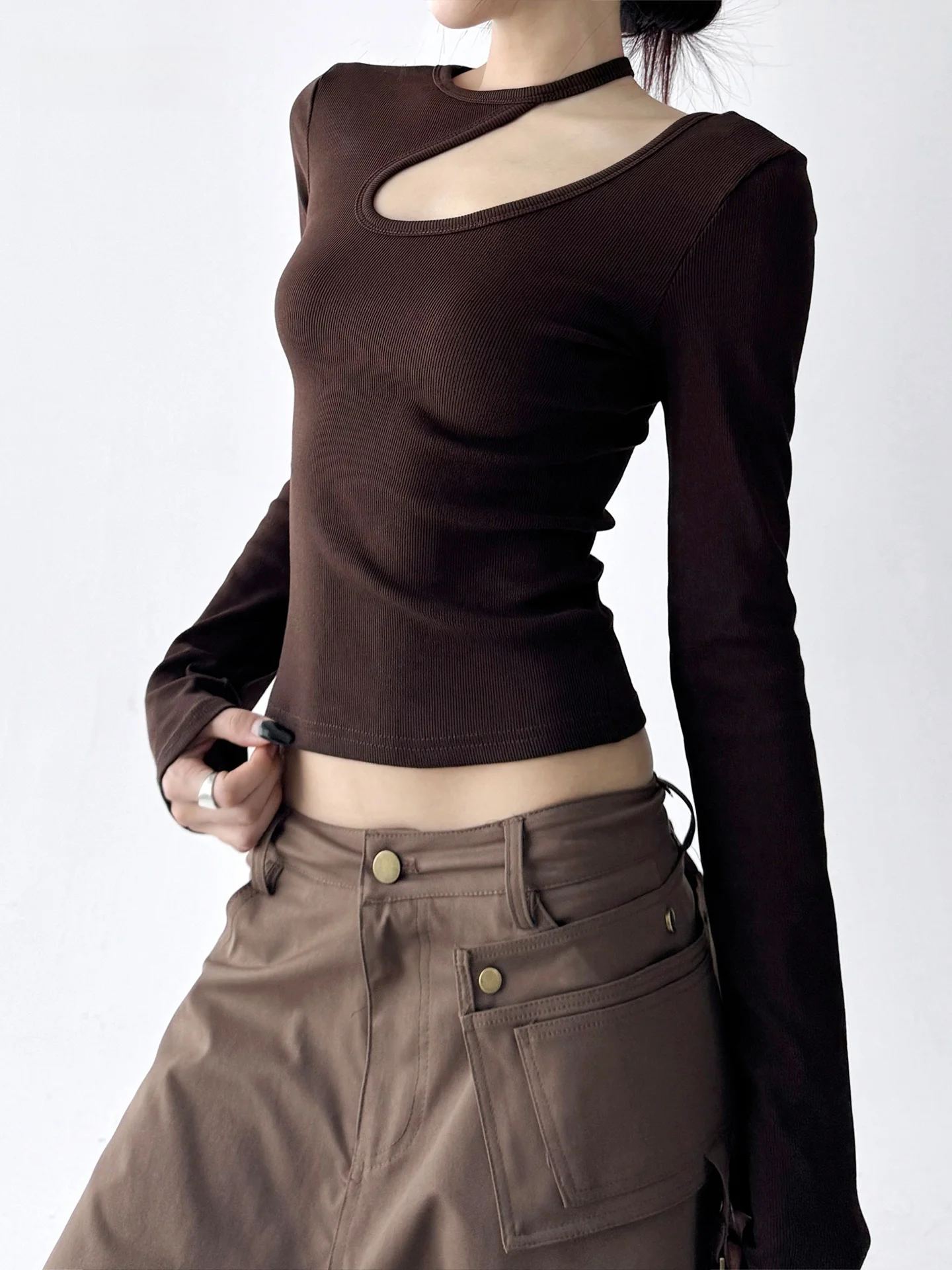 Сексуальная футболка с наклонными плечами Long Sve, женская внутренняя одежда Base irt Design Sense Dongda Gate, осенняя коллекция, облегающая кроватка...
Сексуальная футболка с наклонными плечами Long Sve, женская внутренняя одежда Base irt Design Sense Dongda Gate, осенняя коллекция, облегающая кроватка...