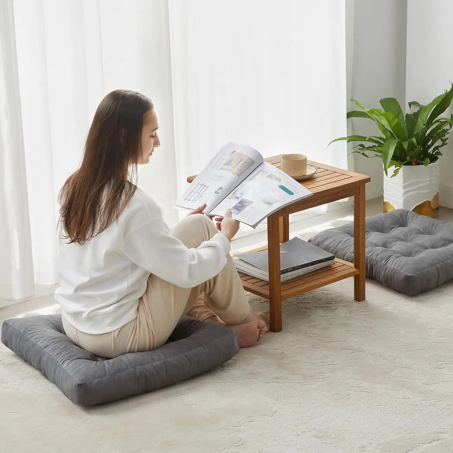 Washable Thick Square Seat Cushion Tufted Corduroy Floor Mat for Yoga Rest Reading Comfortable Chair Cushion As Gift To Friend
Washable Thick Square Seat Cushion Tufted Corduroy Floor Mat for Yoga Rest Reading Comfortable Chair Cushion As Gift To Friend