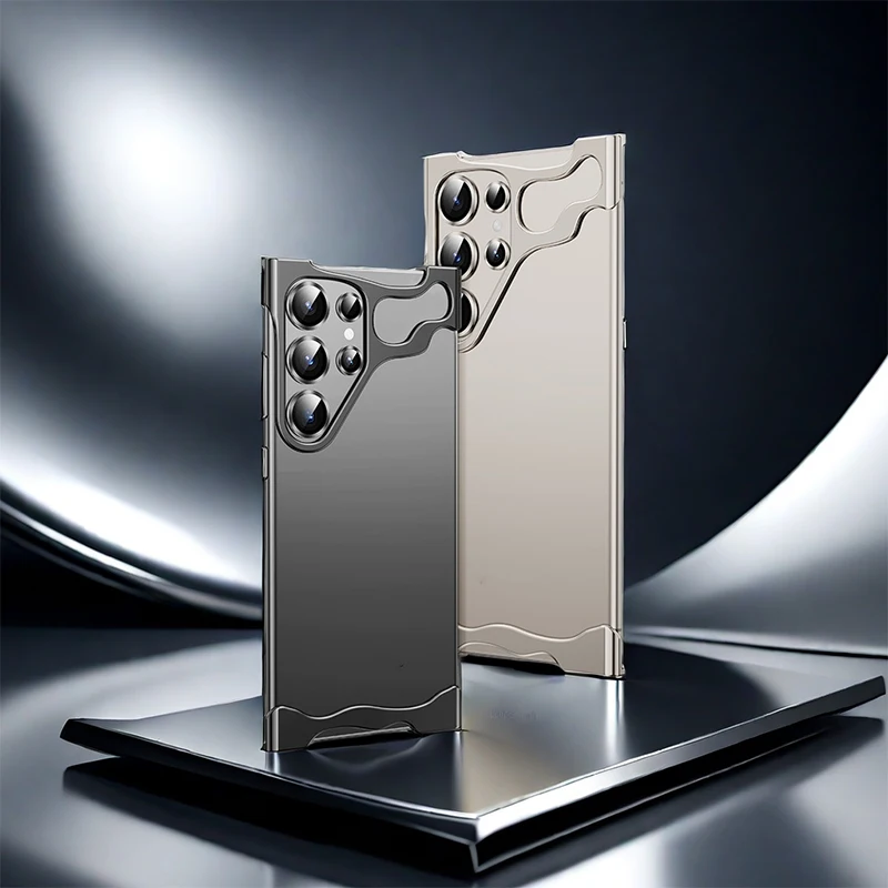 New shaped Aluminum Alloy Bumper Phone case For Samsung S24 Plus S24 Ultra Lens film Protection Metal Shock Absorber Back Cover
New shaped Aluminum Alloy Bumper Phone case For Samsung S24 Plus S24 Ultra Lens film Protection Metal Shock Absorber Back Cover