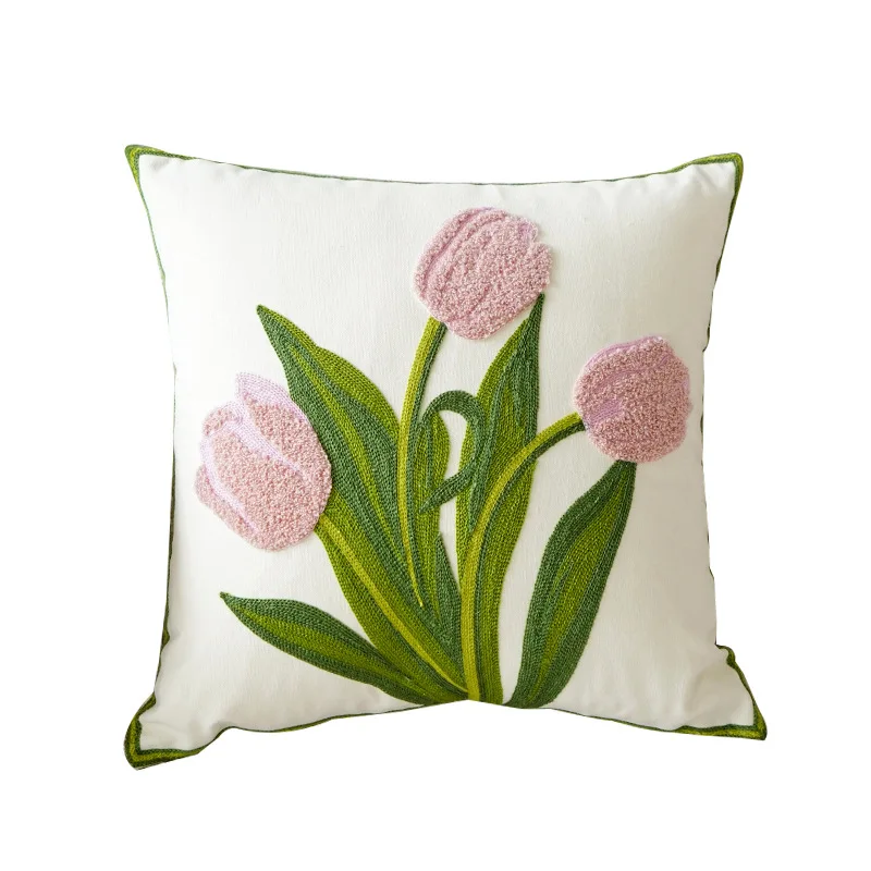 Tulip Pillowcase with Simple Embroidery, Floral Sofa, Bedside Cushion Cover, Office Waist Pillowcase 45x45cm
Tulip Pillowcase with Simple Embroidery, Floral Sofa, Bedside Cushion Cover, Office Waist Pillowcase 45x45cm