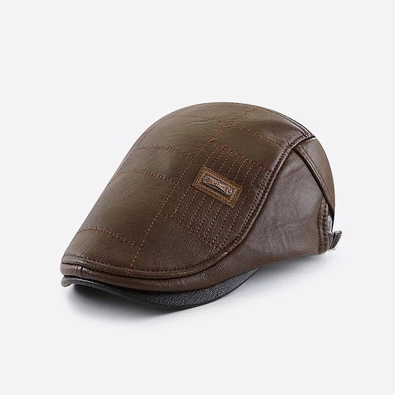 Top Level Leather Newsboy Cap Men Planas Duckbill Visor Hat Winter Autumn Warm Flat Caps Vintage Man Boinas Gatsby Hats
Top Level Leather Newsboy Cap Men Planas Duckbill Visor Hat Winter Autumn Warm Flat Caps Vintage Man Boinas Gatsby Hats