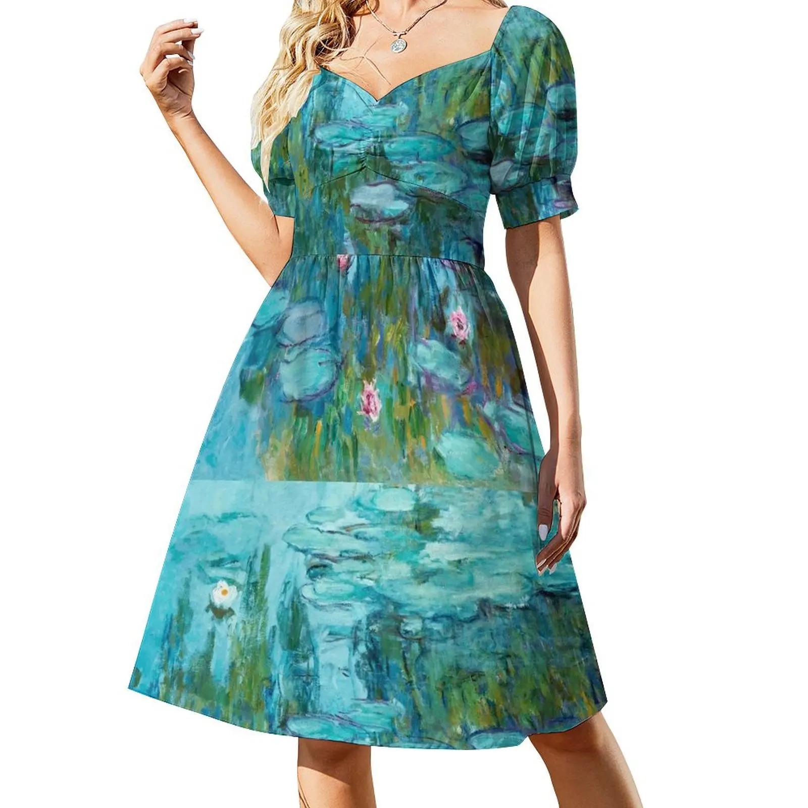 Claude Monet - Water Lilies - Nympheas Short Sleeved Dress dress for women Dress
Claude Monet - Water Lilies - Nympheas Short Sleeved Dress dress for women Dress