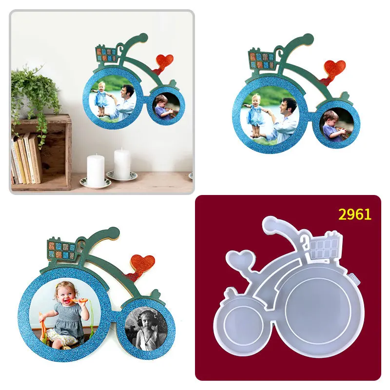 Bicycle Photo Frame Silicone Mold DIY Round Photo Frame Wall Hanging Ornament Silicone Mold For Resin Casting Jewelry Molds
Bicycle Photo Frame Silicone Mold DIY Round Photo Frame Wall Hanging Ornament Silicone Mold For Resin Casting Jewelry Molds