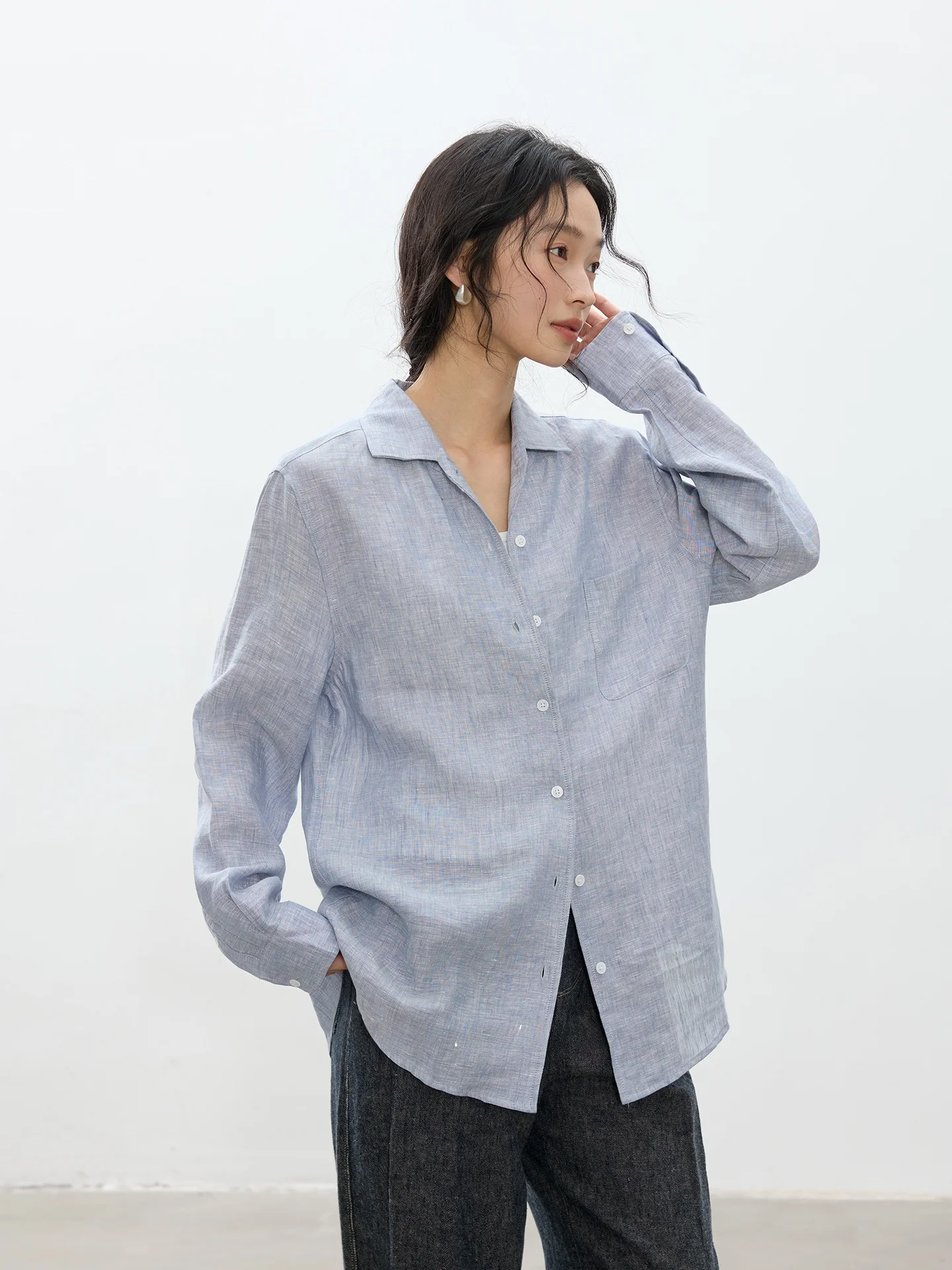 Women's Full Linen Long Sleeve Shirt Spring Fashion Casual Loose Fit Cool Sensation Outerwear Coat Female Stylish Top
Women's Full Linen Long Sleeve Shirt Spring Fashion Casual Loose Fit Cool Sensation Outerwear Coat Female Stylish Top