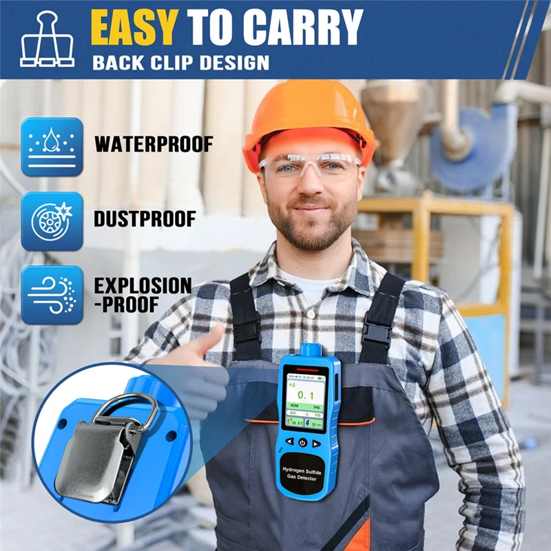 AA01-Temp& Humidity Gas Detector, Hydrogen Sulfide H2S 0-100 PPM With 3 Alarm Modes, US Plug Air Quality Meter
AA01-Temp& Humidity Gas Detector, Hydrogen Sulfide H2S 0-100 PPM With 3 Alarm Modes, US Plug Air Quality Meter